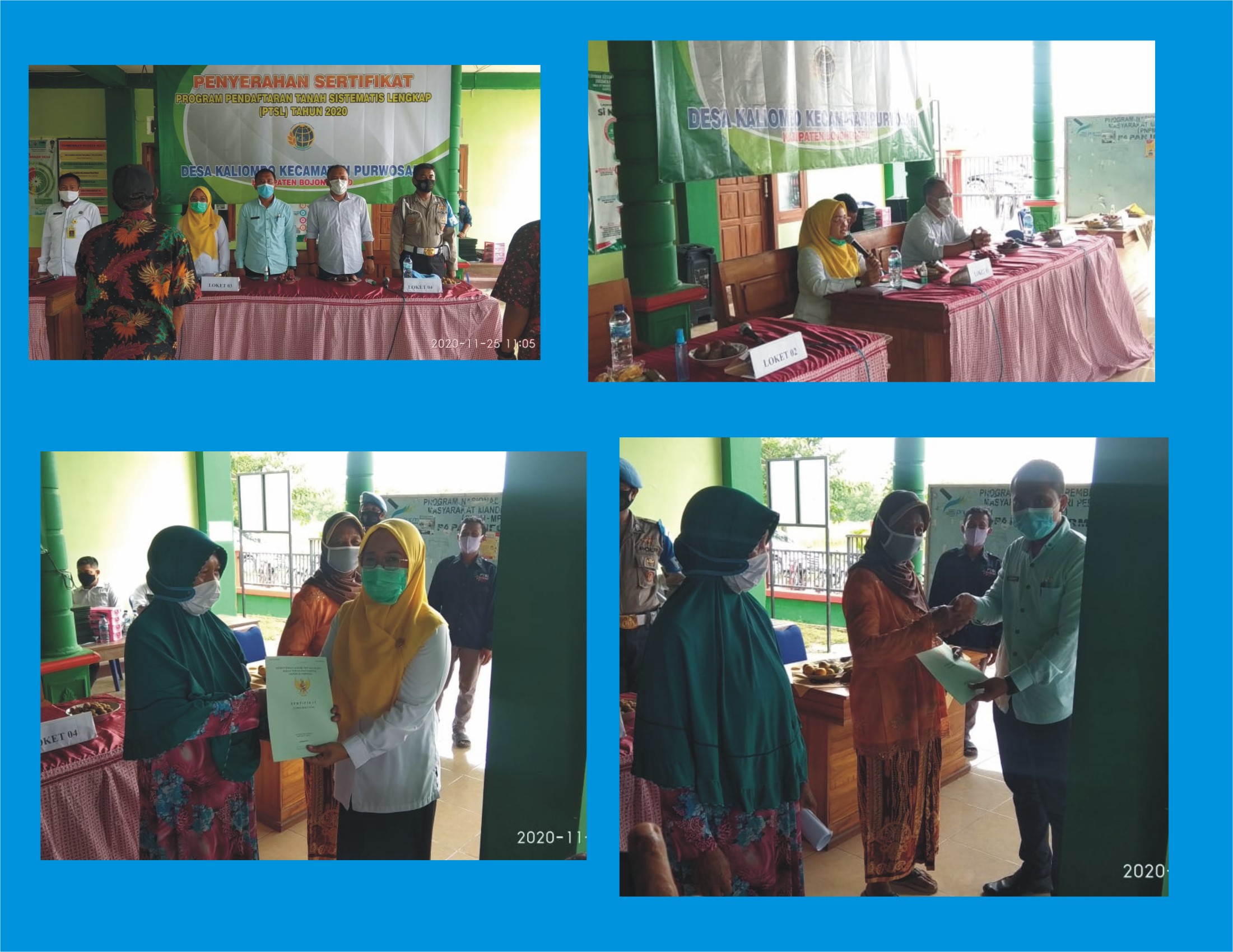 PENYERAHAN SERTIFIKAT TANAH PROGRAM PTSL DESA KALIOMBO