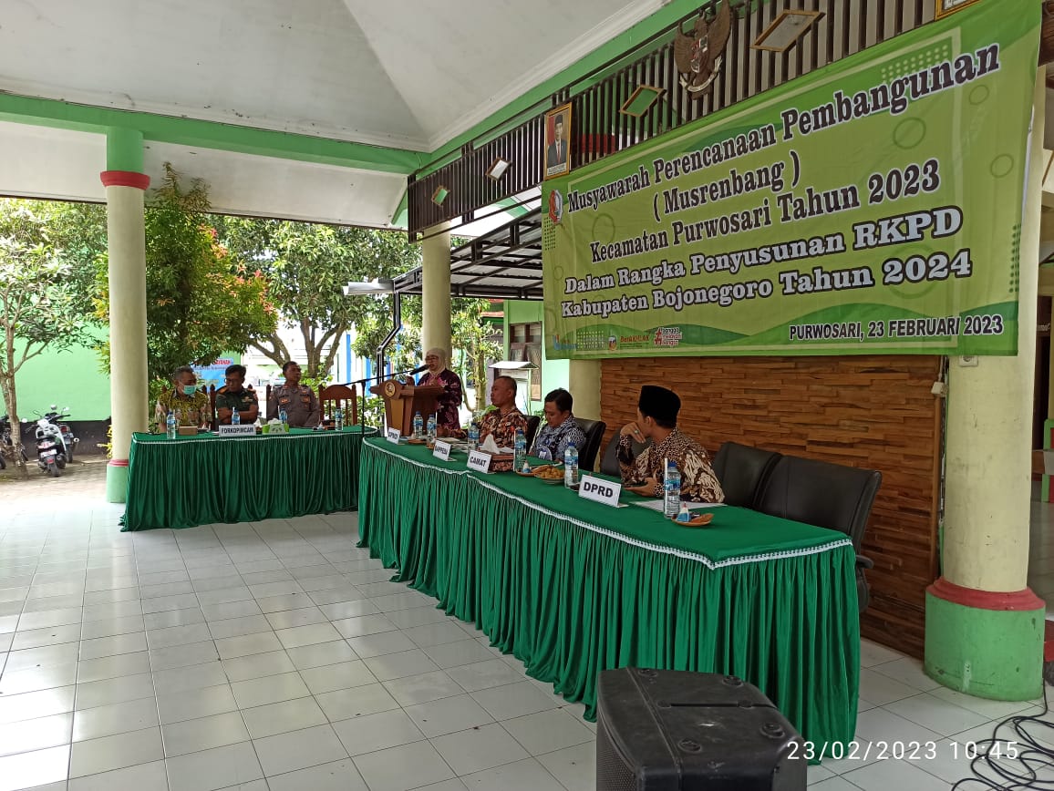 Musyawarah Perencanaan Pembangunan (musrenbang) Kecamatan Purwosari Tahun 2023
