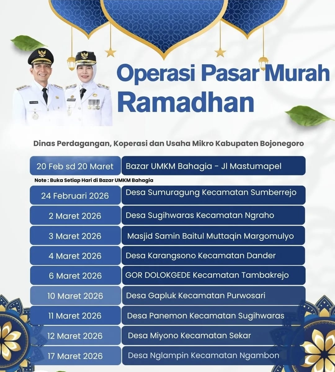 JADWAL PASAR MURAH